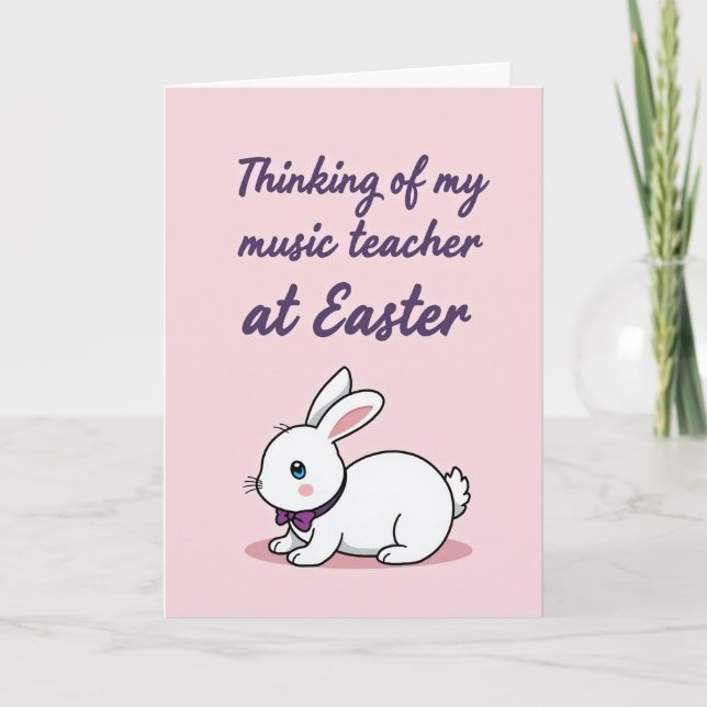 Music Teacher Easter Wishes Card (Front)