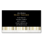 Music Teacher | Elegant Black Golden Piano