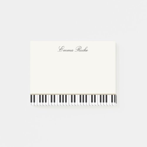 Music Teacher Elegant  Piano Keys Business Card Post_it Notes