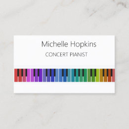 Music Teacher Elegant Piano Keys Calling Card