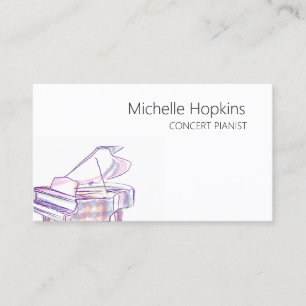 Music Teacher Elegant Piano Keys Calling Card