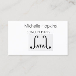 Music Teacher Elegant Piano Keys Calling Card