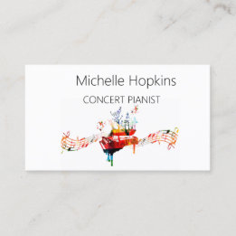 Music Teacher Elegant Piano Keys Calling Card