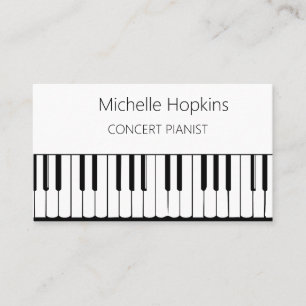 Music Teacher Elegant Piano Keys Calling Card