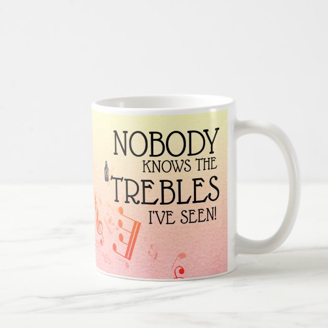 Music Teacher Funny Treble Joke | Name Template Co Coffee Mug (Right)