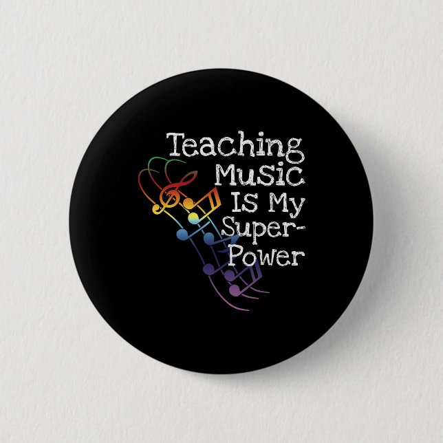 Music Teacher Gift  Button (Front)