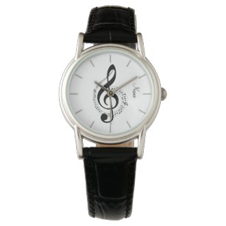 Music Teacher Gift Personalized Wrist Watch