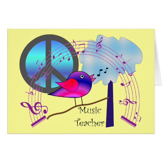 Music Teacher Gifts Cards (Front Horizontal)