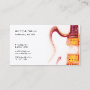 Music Teacher Guitar Lessons Silk Finish Luxe Business Card