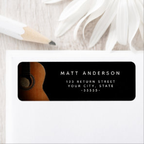 Music Teacher Guitar Modern Return Address Label