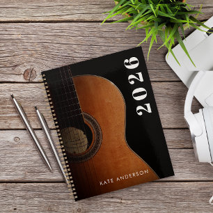 Music Teacher Guitar Musician Modern Photo 2027 Planner