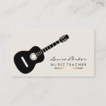 Music Teacher Guitar Player instrument Gold Business Card