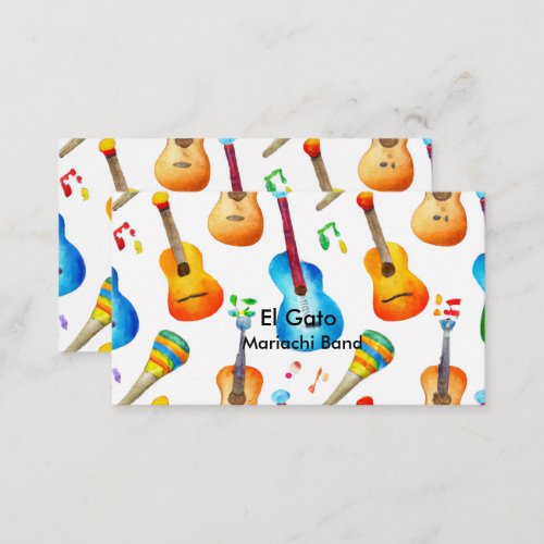 Music Teacher Guitar Teacher Mariachi Band Business Card