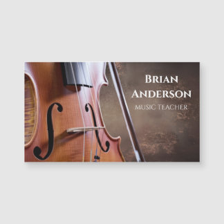 Music Teacher guitar tutor business card magnet