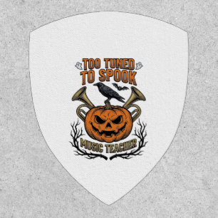 Music Teacher Halloween Pumpkin Engraving Shirt De Patch