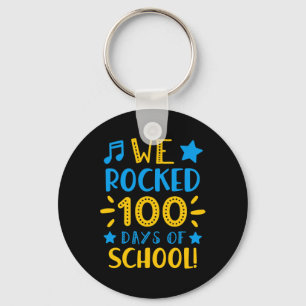 Music Teacher - Happy 100th Day Of School We Rocke Keychain