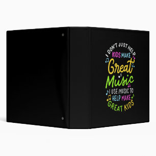 Music Teacher - Help Kids Make Music Gift 3 Ring Binder