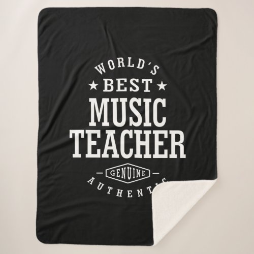 Music Teacher Job Title Gift Sherpa Blanket