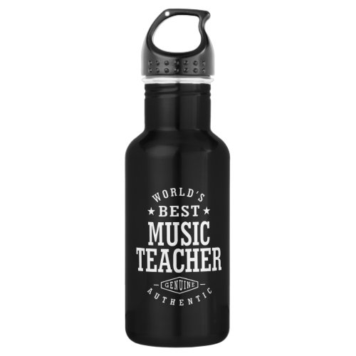 Music Teacher Job Title Gift Stainless Steel Water Bottle