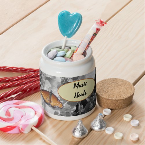 Music Teacher Monarch Butterfly Band Orchestra Candy Jar