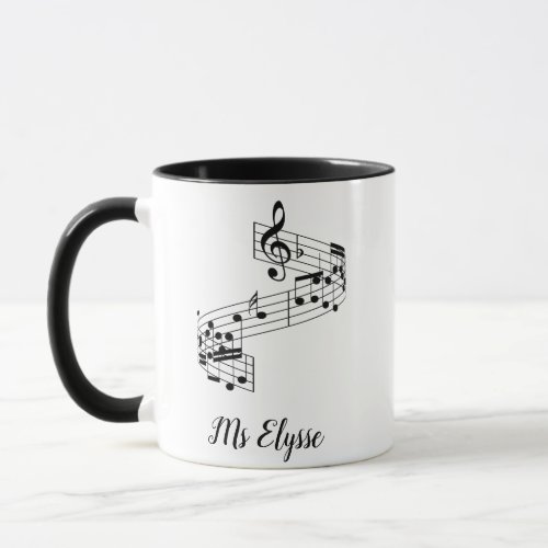Music Teacher Mugs _ Personalized Musical Notes