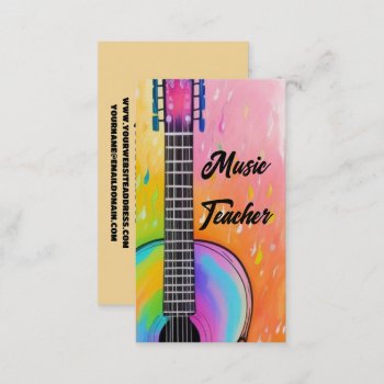 Music Teacher Music Lessons Business Card by businessCardsRUs at Zazzle