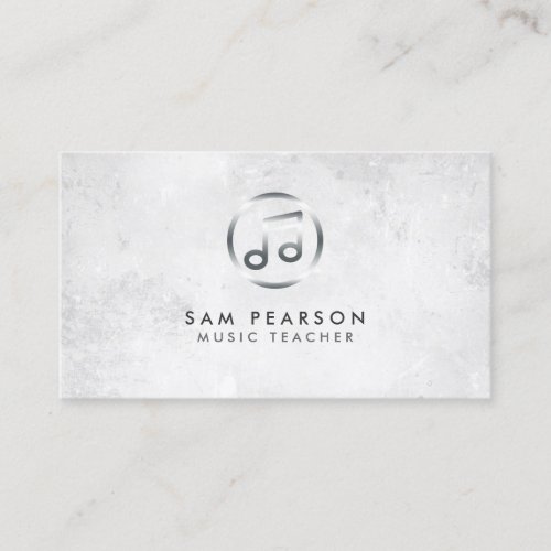 Music Teacher Music Note Icon Business Card