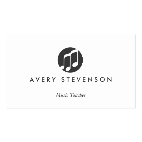 Music Teacher, Music Notes, Musician Double-Sided Standard Business Cards (Pack Of 100)
