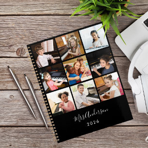 Music Teacher Photo Collage Custom Yearly Planner