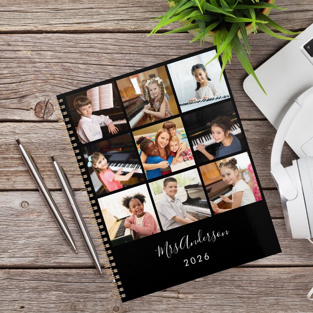 Music Teacher Photo Collage Custom Yearly  Planner (Creator Uploaded)