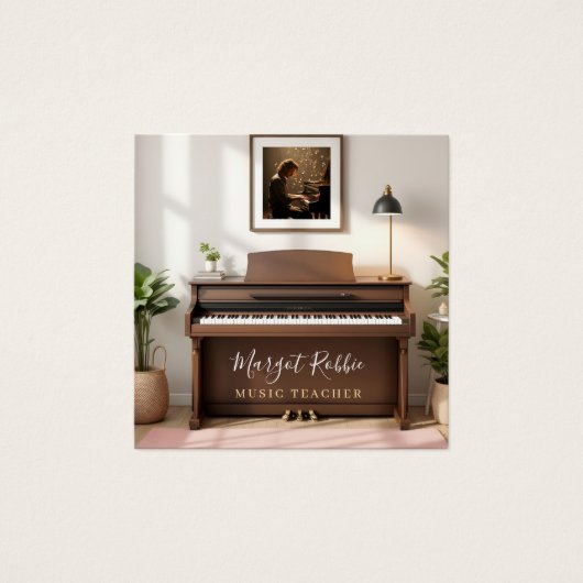 Music Teacher | Pianist Business Card (Front)
