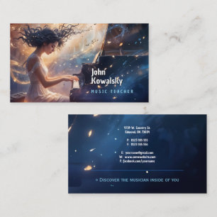 Music Teacher   Pianist Business Card