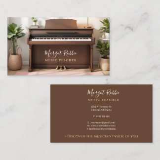 Music Teacher | Pianist Business Card