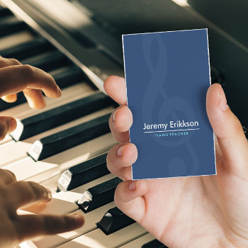 Music Teacher Piano Guitar Business Card by freshpaperie at Zazzle