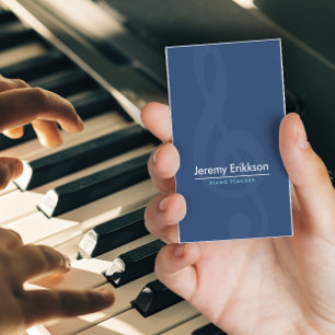 Music Teacher Piano Guitar Business Card