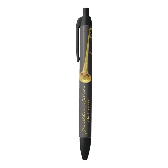 Music Teacher Piano Keyboard and Trombone Pen (Top (Vertical))