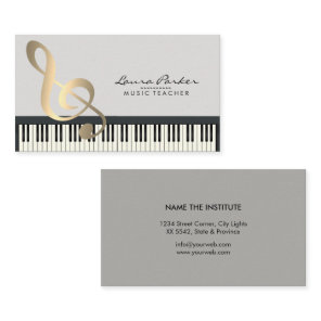 Music Teacher Piano Keyboard Musician Pianist Business Card