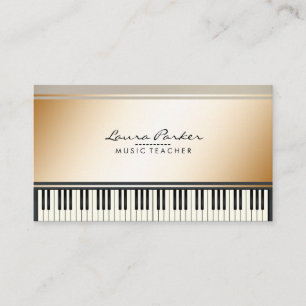 Music Teacher Piano Keyboard Musician Pianist Business Card
