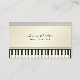 Music Teacher Piano Keyboard Musician Pianist Business Card