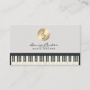 Music Teacher Piano Keyboard Musician Pianist Business Card