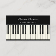 Music Teacher Piano Keyboard Musician Pianist Business Card at Zazzle