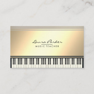 Music Teacher Piano Keyboard Musician Pianist Business Card