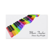 Music Teacher Piano Lessons Business Card