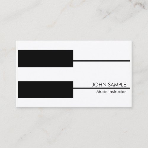 Music Teacher Piano Lessons Instructor Business Card