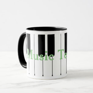 Music Teacher Piano Mug Customizable