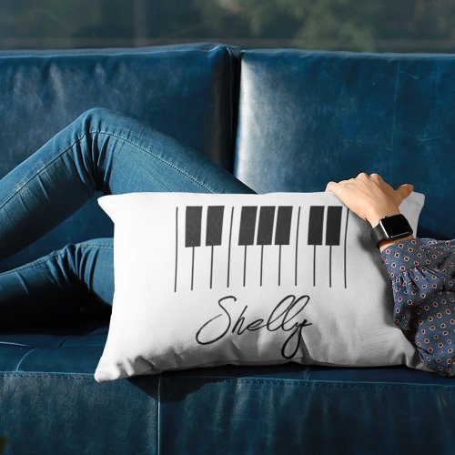 Music Teacher Piano Student Keyboard Name Accent Pillow