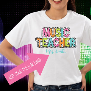 Music Teacher Polka Dot Tshirt