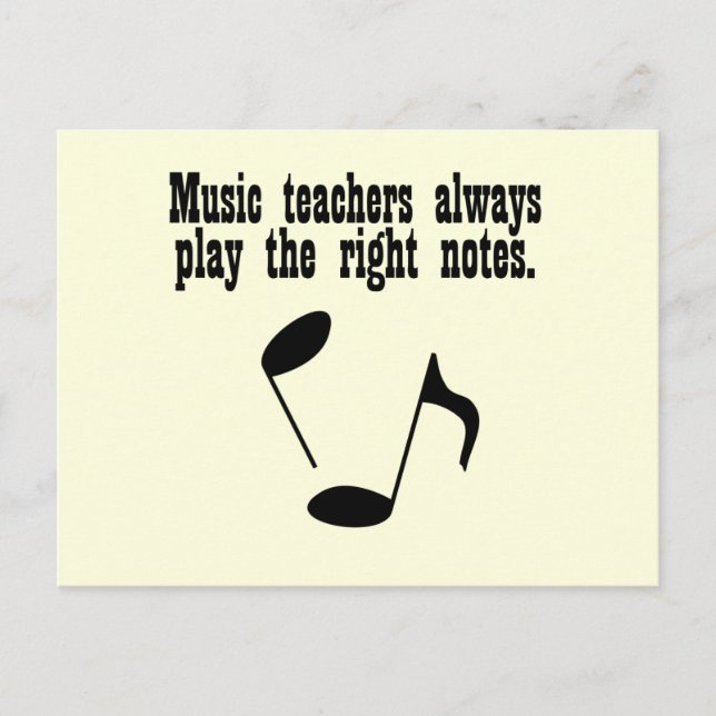 Music Teacher Postcard (Front)