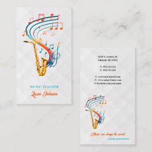 Music Teacher   Professional Business Card