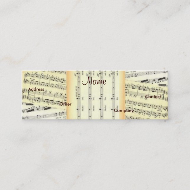 Music Teacher Profile Card - Customizable (Front)